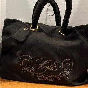 Moschino sueded  fabric ,nylon interior daytime tote vintage zipper Women's Bag